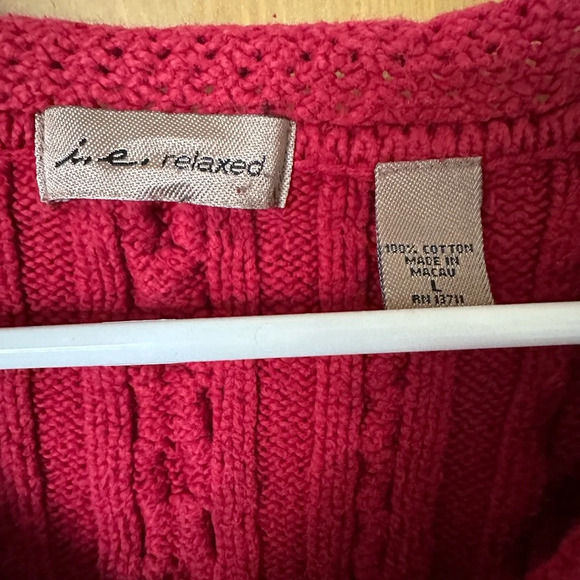 Y2K vintage cable knit red sweater - Picture 2 of 3